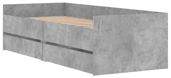 Okvir kreveta s ladicama siva boja betona 90x190 cm - Siva / 90 x 190 cm