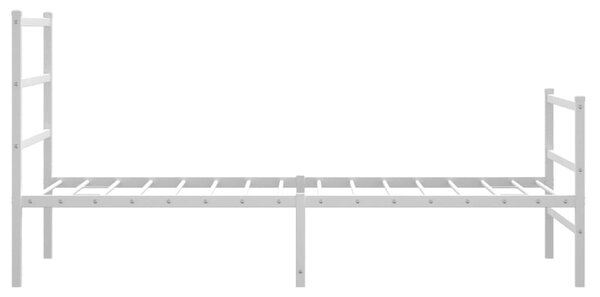 Metalni okvir kreveta s uzglavljem i podnožjem bijeli 90x190 cm - Bijela / 90 x 190 cm