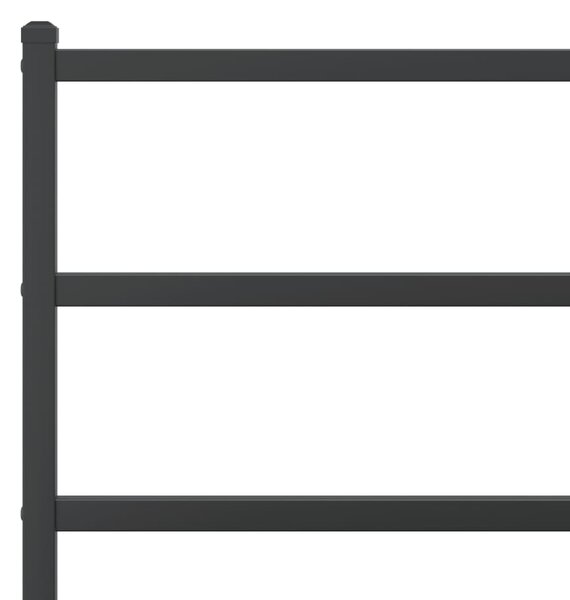Metalni okvir kreveta s uzglavljem i podnožjem crni 90 x 200 cm - Crna / 90 x 200 cm