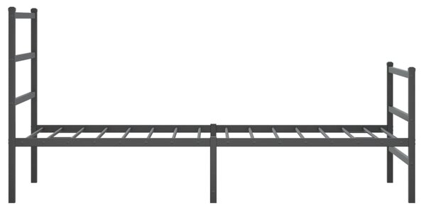 Metalni okvir kreveta s uzglavljem i podnožjem crni 90 x 200 cm - Crna / 90 x 200 cm