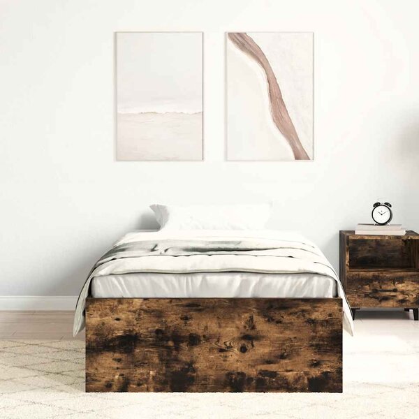 Okvir kreveta boja hrasta 75 x 190 cm mali za jednu osobu - Smeđa / 75 x 190 cm