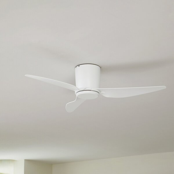 Lindby stropni ventilator Aulo, bijeli, DC, tihi, Ø 123 cm, Bijela, Dnevni boravak/blagovaonica, Metal