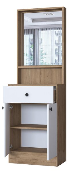 Zondo.hr Set za predsoblje Pixie 6 (orah + bijela) (s ogledalom). Akcija -30%. 1102445