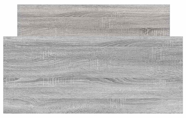 Okvir kreveta boja hrasta 75x190 cm mali od konstruiranog drva - Siva / 75 x 190 cm