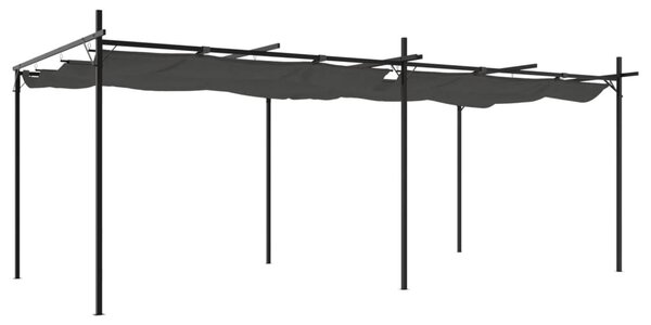 Pergola s pomičnim krovom antracit 589x292x230 cm - Antracitno siva / 589 x 292 x 230 cm