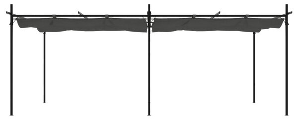 Pergola s pomičnim krovom antracit 589x292x230 cm - Antracitno siva / 589 x 292 x 230 cm