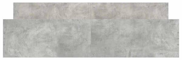 Okvir kreveta s uzglavljem i podnožjem boja betona 180 x 200 cm - Siva / 180 x 200 cm