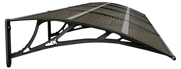 Nadstrešnica za vrata crna 350 x 75 cm polikarbonatna - Crna / 350 x 75 cm
