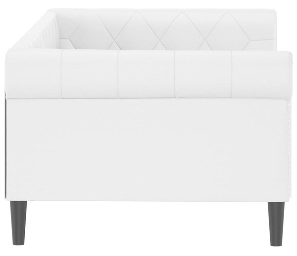 Dnevni krevet bijeli 80 x 200 cm od umjetne kože - Bijela / 80 x 200 cm