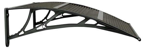 Nadstrešnica za vrata Crna 80x75 cm Polikarbonat - Crna / 80 x 75 cm