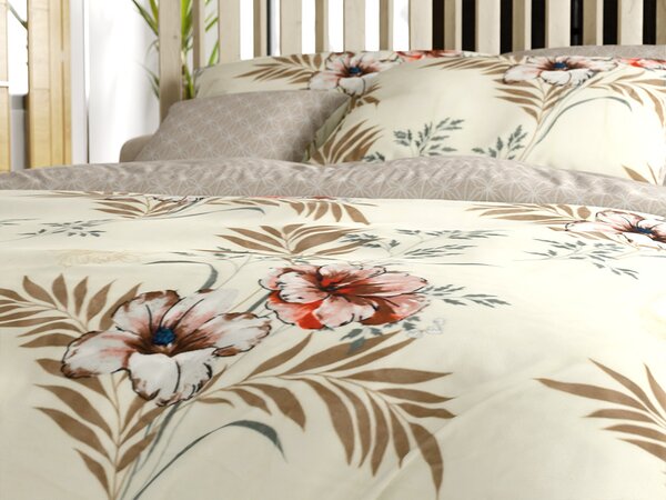 Obostrana posteljina DUO SENSE SANDORA krem + jastučnica 40x50 cm BESPLATNO Dimenzije posteljine: 70 x 90 cm | 140 x 200 cm