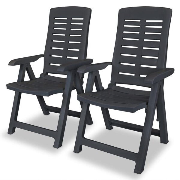 3-dijelni bistro set od plastike antracit - Antracitno siva / N/A