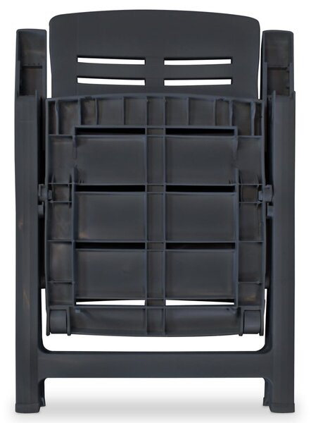 3-dijelni bistro set od plastike antracit - Antracitno siva / N/A