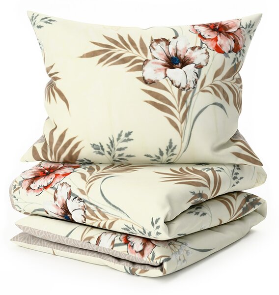 Obostrana posteljina DUO SENSE SANDORA krem + jastučnica 40x50 cm BESPLATNO Dimenzije posteljine: 70 x 90 cm | 140 x 200 cm