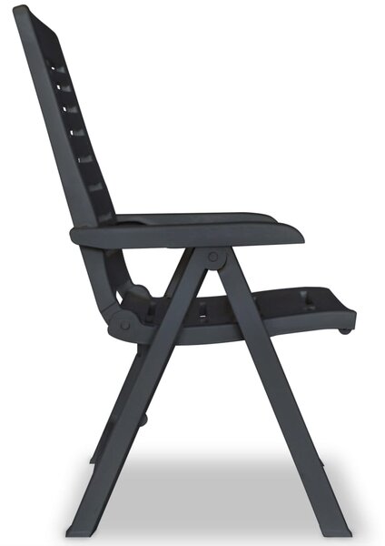 3-dijelni bistro set od plastike antracit - Antracitno siva / N/A
