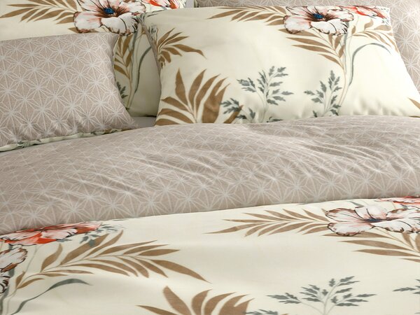Obostrana posteljina DUO SENSE SANDORA krem + jastučnica 40x50 cm BESPLATNO Dimenzije posteljine: 70 x 90 cm | 140 x 200 cm