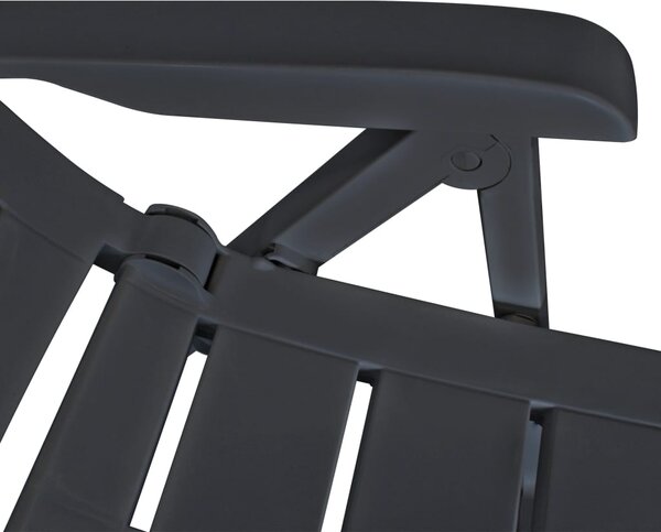 3-dijelni bistro set od plastike antracit - Antracitno siva / N/A