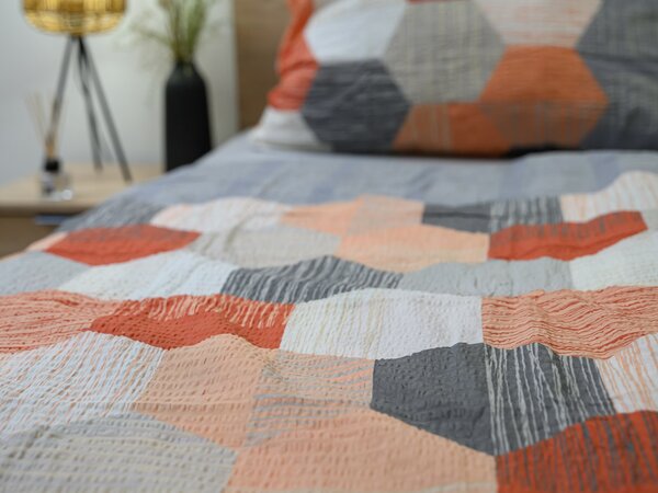Krep posteljina od renforcé pamuka HONEY COMB siva Dimenzije posteljine: 70 x 90 cm | 140 x 200 cm