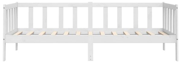 Dnevni ležaj od masivne borovine bijeli 90 x 200 cm - Bijela / 90 x 200 cm