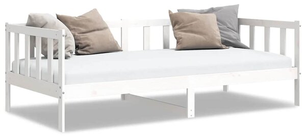 Dnevni ležaj od masivne borovine bijeli 90 x 200 cm - Bijela / 90 x 200 cm