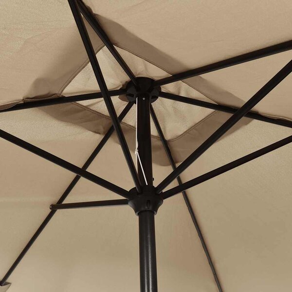 Vanjski suncobran s metalnim stupom 300 x 200 cm smeđesivi - Tupe / N/A