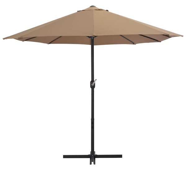 Vanjski suncobran s aluminijskim stupom 460 x 270 cm smeđesivi - Tupe / N/A