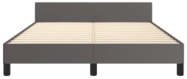 Okvir kreveta s uzglavljem bez madraca sivi 140x200 cm - Siva / 140 x 200 cm