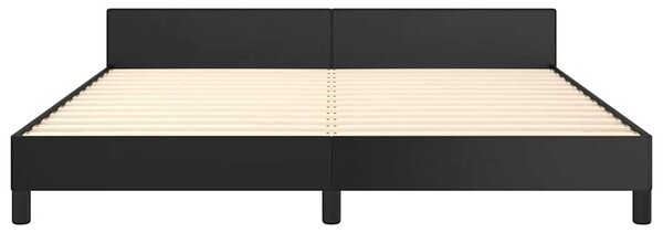Okvir kreveta s uzglavljem bez madraca crni 160x200 cm - Crna / 160 x 200 cm
