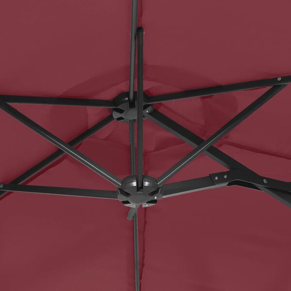 Dvostruki vrtni suncobran bordo 316 x 145 cm - Crvena / N/A