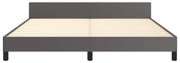 Okvir kreveta s uzglavljem bez madraca sivi 180x200 cm - Siva / 180 x 200 cm