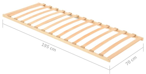 Podnica za krevet s 13 letvica 70 x 200 cm - Smeđa / 70 x 200 cm