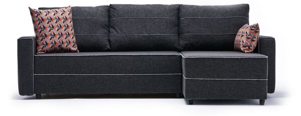 Atelier Del Sofa Kutna garnitura na razvlačenje, Antracit, Ece Right - Anthracite