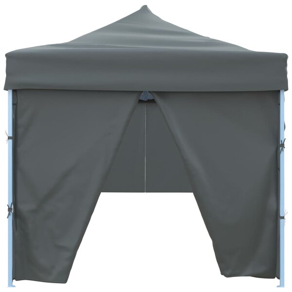 Sklopivi šator za zabave s 8 bočnih zidova 870x291x315 cm antracit - Antracitno siva / N/A