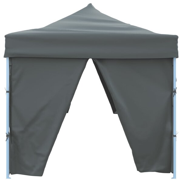 Sklopivi šator za zabave s 8 bočnih zidova 870x291x315 cm antracit - Antracitno siva / N/A
