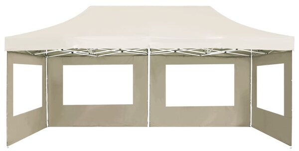 Profesionalni sklopivi šator za zabave 6 x 3 m krem - Krema / 6 x 3 m