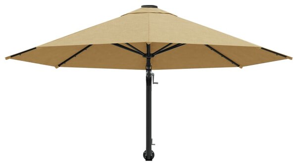 Zidni suncobran s metalnom šipkom 300 cm bež - Tupe / N/A