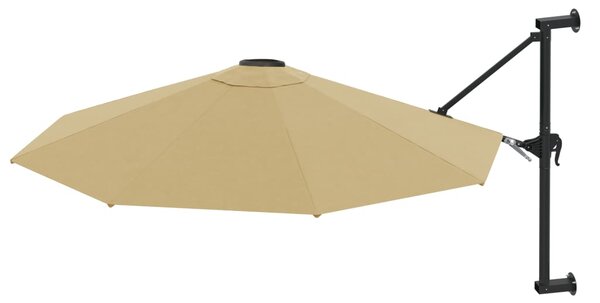 Zidni suncobran s metalnom šipkom 300 cm bež - Tupe / N/A
