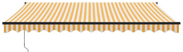 Tenda na uvlačenje žuto-bijela 4 x 3 m od tkanine i aluminija - Žuta / 4 x 3 m