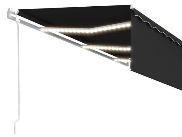 Automatska tenda s roletom i senzorom LED 6 x 3 m antracit - Antracitno siva / 6 x 3 m
