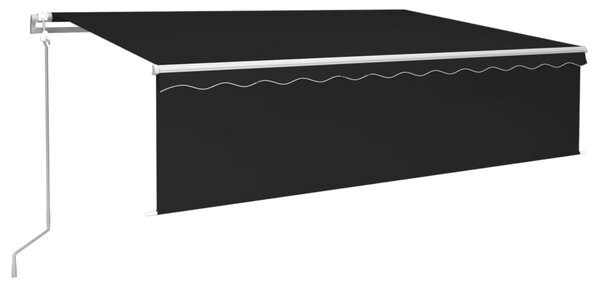 Automatska tenda s roletom i senzorom LED 6 x 3 m antracit - Antracitno siva / 6 x 3 m