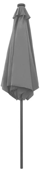 Vrtni suncobran LED s aluminijskim stupom 270 cm antracit - Antracitno siva / N/A
