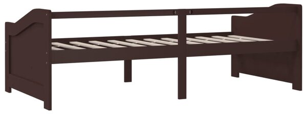 Trosjed / dnevni ležaj tamnosmeđi 90x200 cm od masivne borovine - Smeđa / N/A
