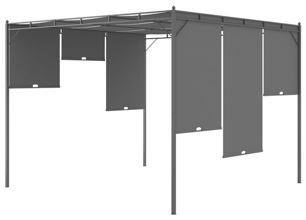 Vrtna sjenica s bočnim zastorom 3 x 3 x 2,25 m antracit - Antracitno siva / 3 x 3 x 2.25 m