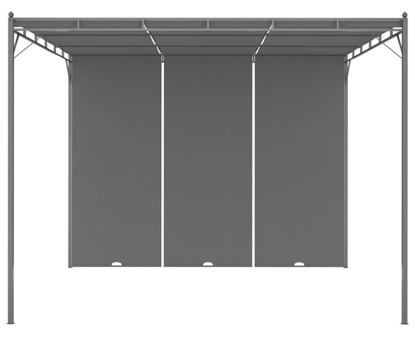 Vrtna sjenica s bočnim zastorom 3 x 3 x 2,25 m antracit - Antracitno siva / 3 x 3 x 2.25 m