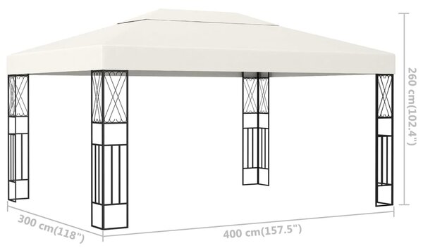 Sjenica od tkanine 3 x 4 m krem - Krema / 3 x 4 m