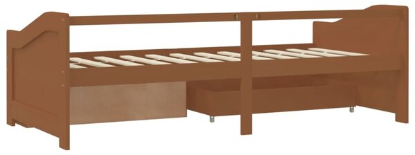 Trosjed / dnevni ležaj s ladicama boja meda 90x200 cm borovina - Smeđa / N/A