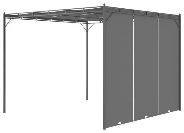 Vrtna sjenica s bočnim zastorom 3 x 3 x 2,25 m antracit - Antracitno siva / 3 x 3 x 2.25 m