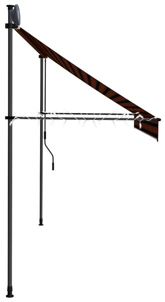 Tenda na ručno uvlačenje s LED svjetlom 300 cm narančasto-smeđa - Šarena / N/A