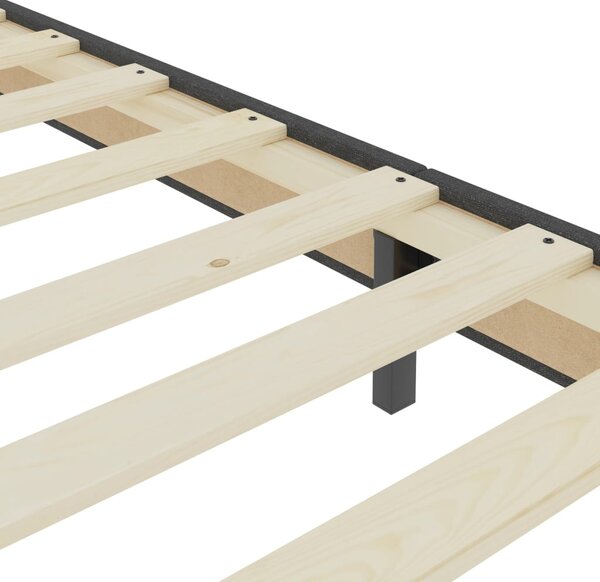 Krevet od tkanine s oprugama tamnosivi 120 x 200 cm - Siva / 120 x 200 cm
