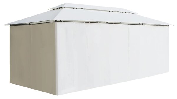 Sjenica sa zastorima 600 x 298 x 270 cm bijela 180 g/m² - Bijela / N/A